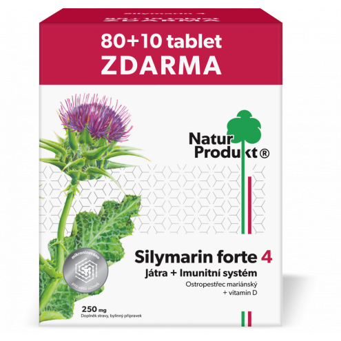 SILYMARIN Forte 4 - Расторопша пятнистая, 80+10 таблеток